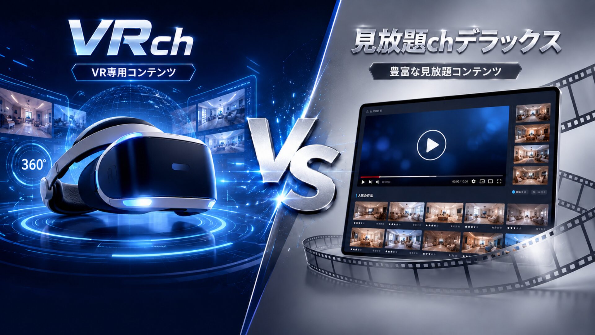 VRchと見放題chデラックスの違いを一覧比較